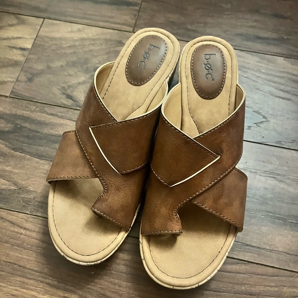 BOC Tan Women's Slide Sandals